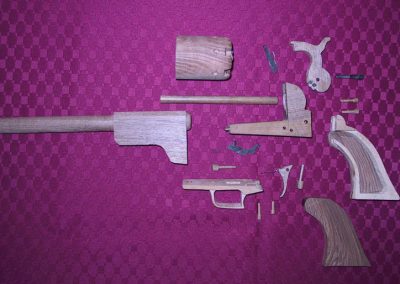 Robert’s wooden Colt Walker revolver.