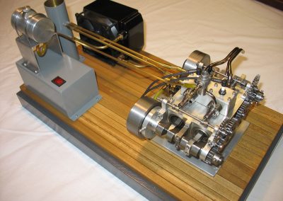 Doug’s opposed-piston, 2-cylinder engine.