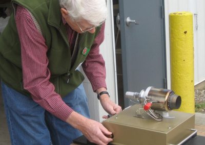 Doug with his Hurricane gas turbine.