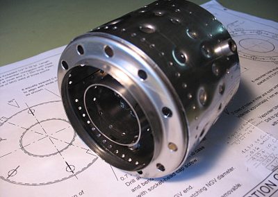 The combustor is made from 0.025” thick stainless steel.