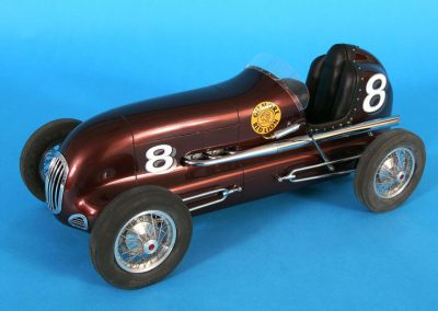 A streamlined model racer.