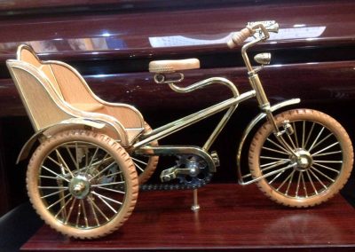 Sunia completed this wooden tricycle in February, 2013.
