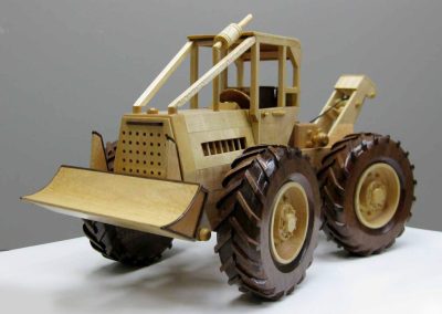 Sunia's wooden model log skidder.