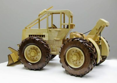 Sunia's wooden model log skidder.