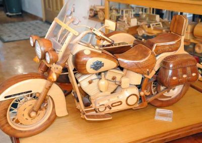 Sunia's Harley-Davidson Softail with sidecar.