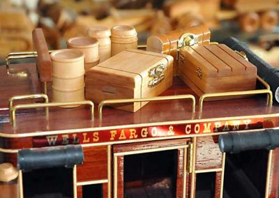 Notice the detailed cargo on the roof, and smaller details like the rolled up window shades.