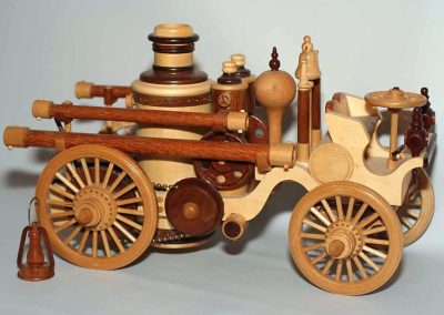 This horse-drawn, steam driven pumper is what the early city fire departments used.