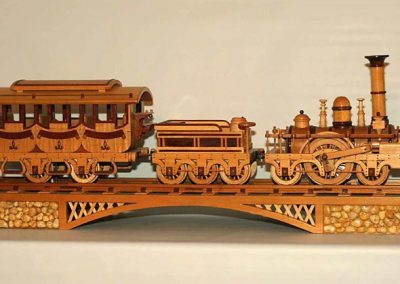 Sunia’s vintage 2-2-2 steam locomotive.