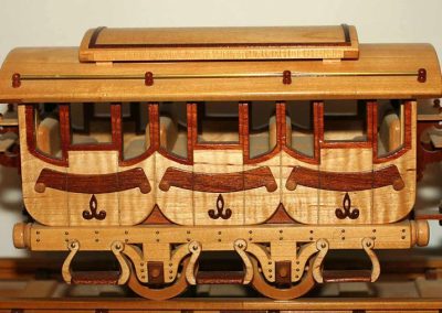 Sunia’s wooden coach car,