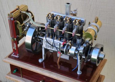 Sunia's scale Holt 75 Caterpillar tractor engine.