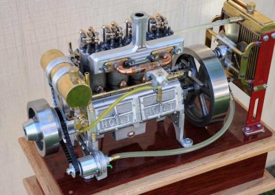 Sunia's scale Holt 75 Caterpillar tractor engine.