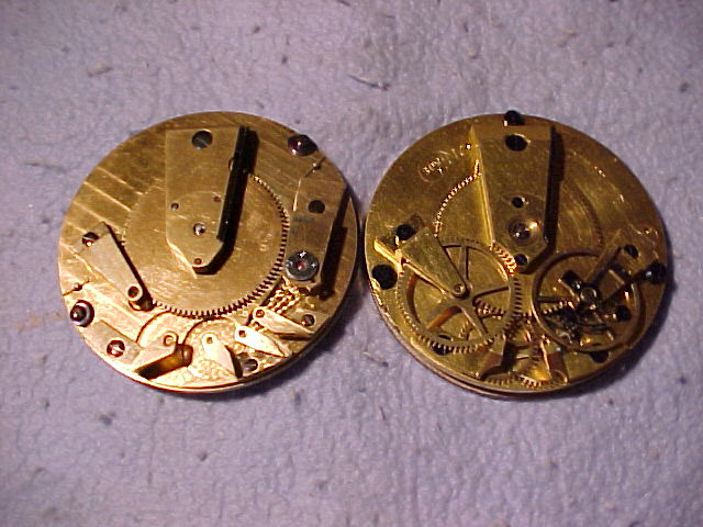 Handmade Watch Progress George’s partially finished watch next to the original Breguet movement that served as a model.