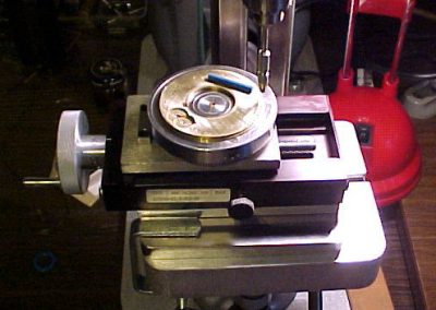A closer look at the perlage setup.