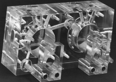 Tatjana’s machined plexiglass sample from 1984.
