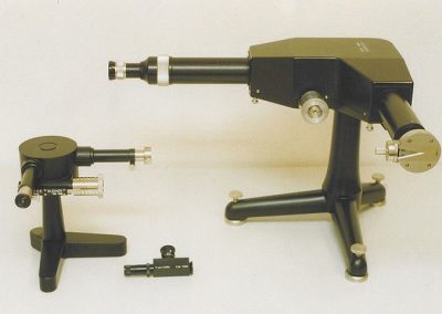 Full-size and scale replica spectroscopes.