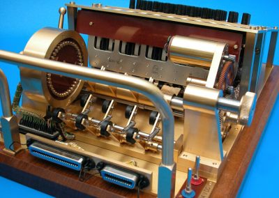 Wheel mechanics are shown in engaged position.