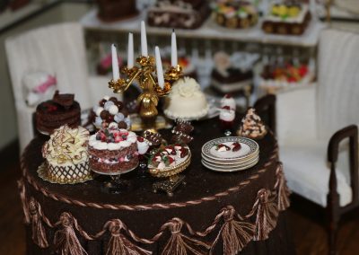 Debi Cerone's miniature chocolate shop.