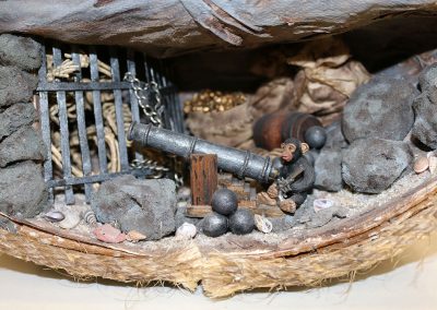 This 1/12 scale piece built by Debi Cerone is titled, “Bones and Booty.”