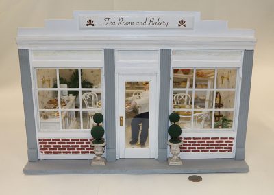 Jeannie Napolitano built her “Tea Room and Bakery” at 1/12 scale.
