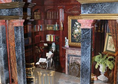 Another 1/12 scale miniature from the collection of Michael Sue Nanos, this one is called, “Bluette Meloney Library.”