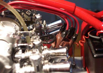 A close-up of the Agusta engine.