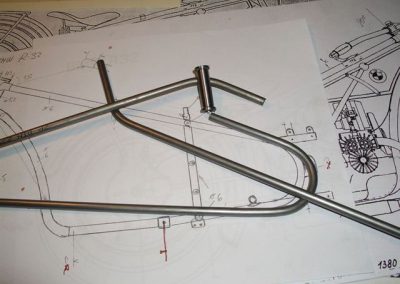 Early work on the 1/5 scale frame.