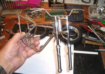 Early progress on the 1/5 scale Montesa Cappra.