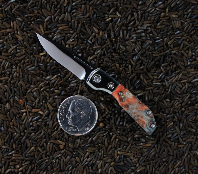 Miniature Liner Lock Folder Brian hand crafted this miniature liner lock folder.