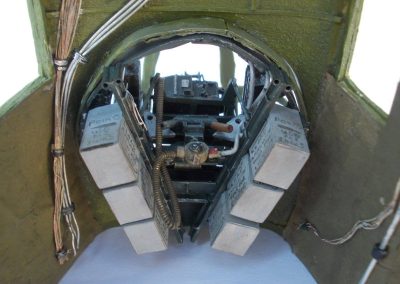 This photo was taken during construction of the top turret after the ammo boxes were installed.
