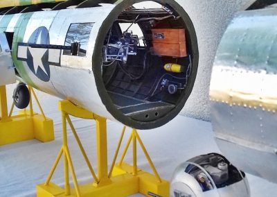 The finished B-17G model on display.