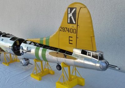 The finished B-17G model on display.