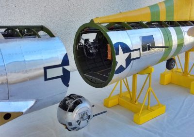 The finished B-17G model on display.