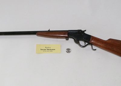 Birk built this fine replica of a Stevens “Marksman” .22 caliber boy’s rifle from scratch.