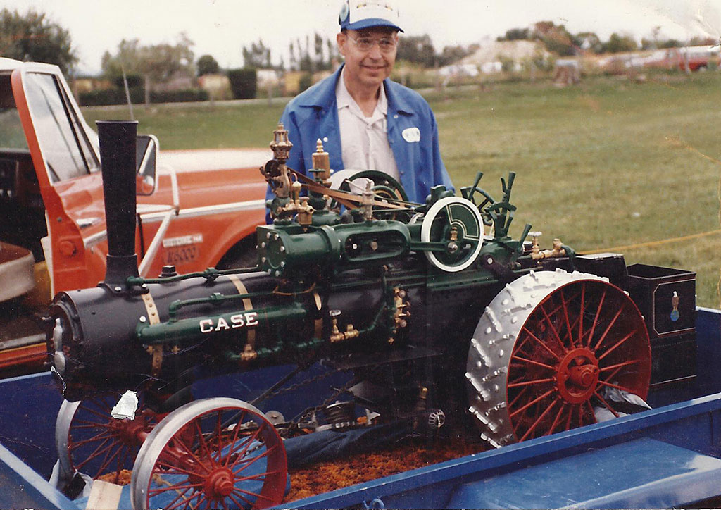 Birk at a Tractor Show Birk at a show with his 1/4 scale Case steam tractor.