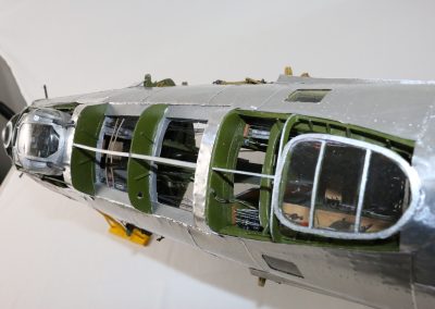 An overhead view of the finished B-17G fuselage.