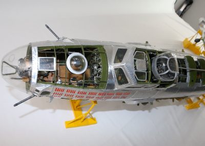 An overhead view of the finished B-17G fuselage.
