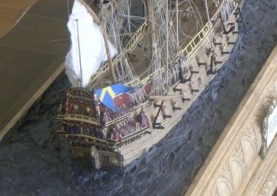 Clayton's 1/144 scale model of the Vasa salvage operation.