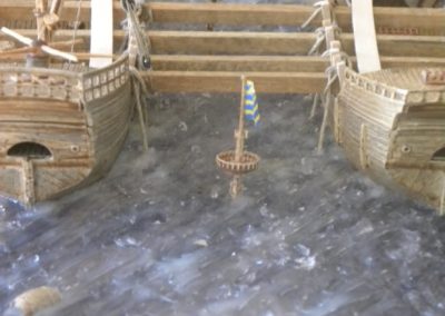 Clayton's 1/144 scale model of the Vasa salvage operation.
