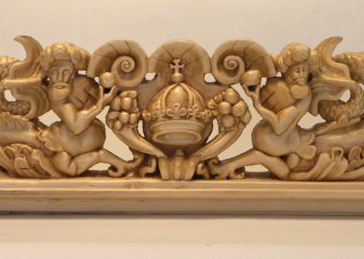 Clayton's wooden Vasa sculpture.