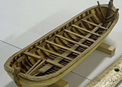 Constuction of the 1/50 scale Vasa longboat.