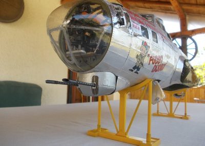 A front view of the completed B-17G nose section.