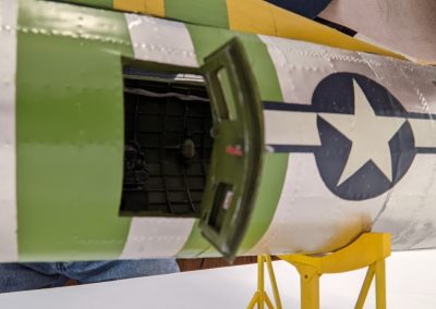 A close-up of one of the B-17G fuselage doors.