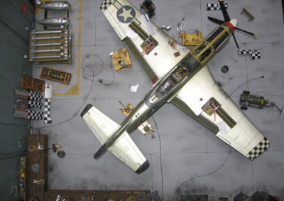 An overhead view of the 1/24 scale diorama.
