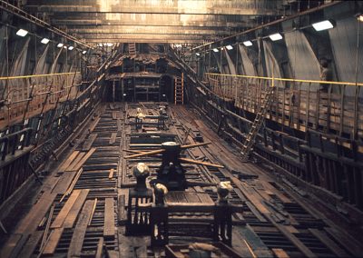 The original Vasa during early restoration.