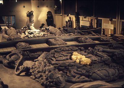 The original Vasa during early restoration.