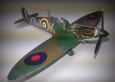 Martin's finished 1/72 scale model Spitfire MK1A.