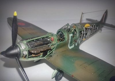Martin's finished 1/72 scale model Spitfire MK1A.
