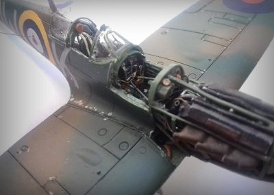Martin's finished 1/72 scale model Spitfire MK1A.
