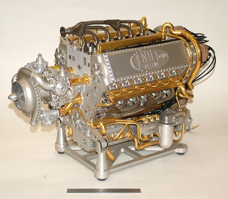 Napier Deltic Engine Clen's finished scale model Napier Deltic engine.