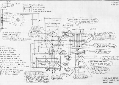 A sample sketch of the 4-part block sheave assembly for the P&H crane.